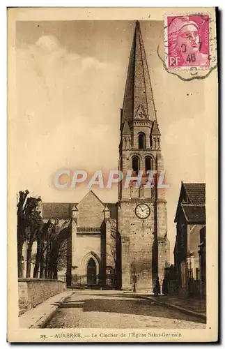 Ansichtskarte AK Auxerre Le Clocher de L&#39Eglise Saint Germain