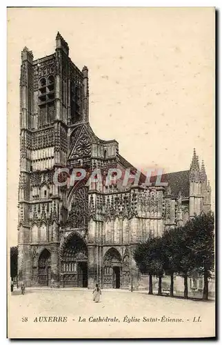 Ansichtskarte AK Auxerre La Cathedrale Eglise Saint Elienne