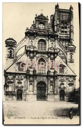 Ansichtskarte AK Auxerre Facade De L&#39Eglise St Pierre