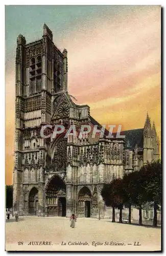 Ansichtskarte AK Auxerre La Cathedrale Eglise St Etienne