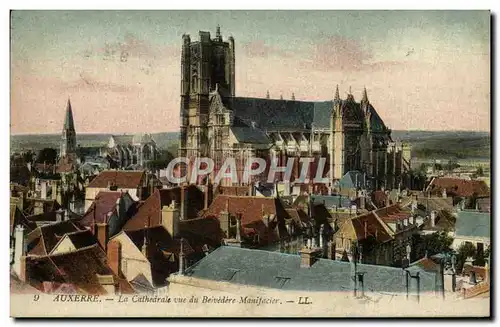 Ansichtskarte AK Auxerre La Cathedrale vue du Belvedere Manifacier