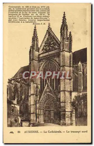 Ansichtskarte AK Auxerre La Cathedrale Le Transept nord