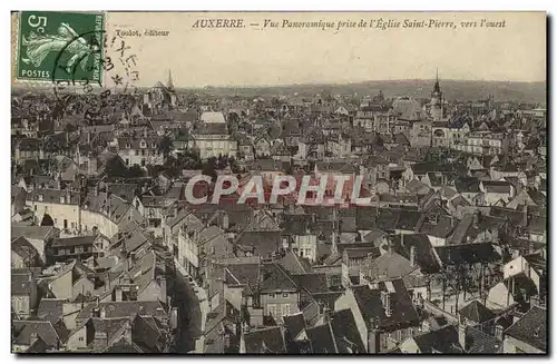 Cartes postales Auxerre Vue Panoramique Prise De L'Eglise Saint Pierre