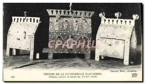 Cartes postales Auxerre Tresors de la cathedraleChasse Cuivre et email