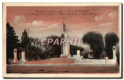 Cartes postales Auxerre Le Partage des Lauriers Max Blondat