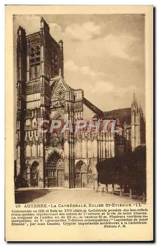 Ansichtskarte AK Auxerre La Cathedrale Eglise St Etienne