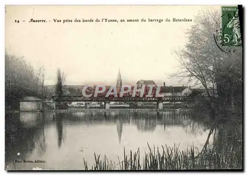 Cartes postales Auxerre Vue Prise des Bords de L'Yonne an amont du barrage du Baturdeau
