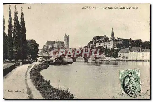 Ansichtskarte AK Auxerre Vue Prise des Bords de L&#39Yonne