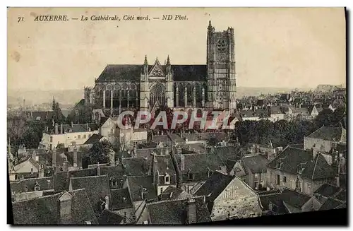 Ansichtskarte AK Auxerre La Cathedrale Cote Nord