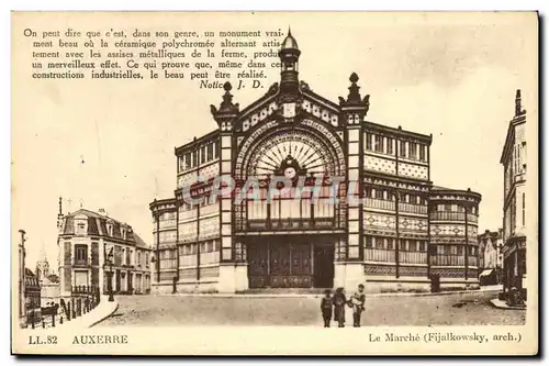 Cartes postales Auxerre Le marche