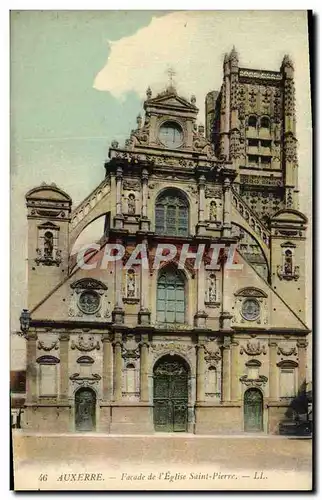 Cartes postales Auxerre Facade De l'Eglise Saint Pierre