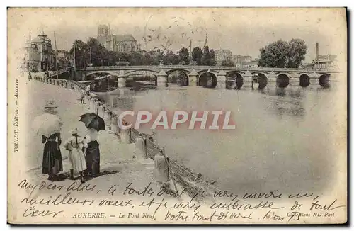 Ansichtskarte AK Auxerre Le Pont Neuf