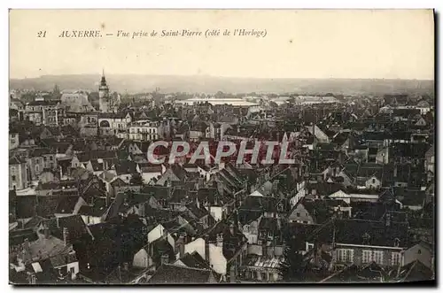 Cartes postales Auxerre Vue Prise De Saint Pierre Cote de l'horloge