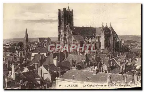 Ansichtskarte AK Auxerre La Cathedrale Vue Du Belvedere Manifacier