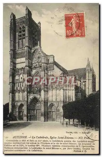 Ansichtskarte AK Auxerre La Cathedrale Eglise Saint Etienne