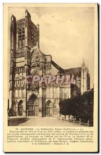 Ansichtskarte AK Auxerre La Cathedrale Eglise St Etienne