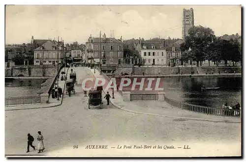 Cartes postales Auxerre Le Pont Paul Bert Et Les Quais