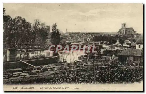 Ansichtskarte AK Auxerre Le Pont Du Chemin De Fer