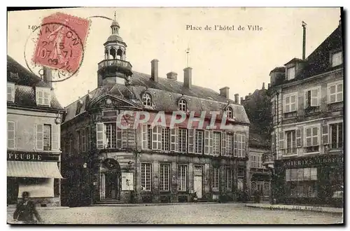 Cartes postales Avallon Place De l&#39Hotel De Ville