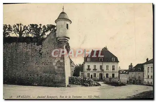 Cartes postales Avallon Anciens Remparts Rue De La Fontaine