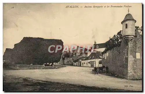 Ansichtskarte AK Avallon Anciens Remparts Et Les Promenades Vauban