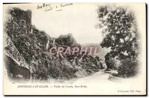 Cartes postales Environs d&#39Avallon Vallee Du Cousin Sous Roche