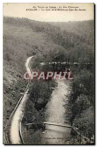 Ansichtskarte AK Avallon Vallee du Cousin Avallon Un Coin De La Riviere Au Pont Des Gardes