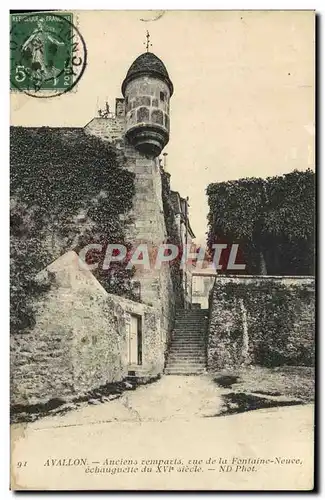 Cartes postales Avallon Anciens Remparts Vue De La Fontaine Neuve