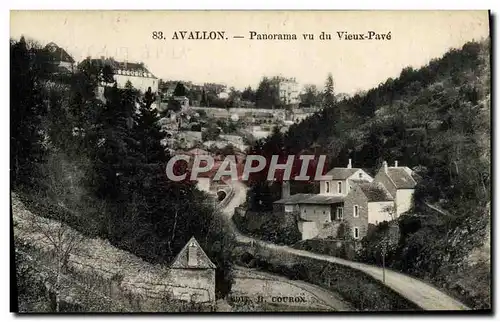 Ansichtskarte AK Avallon Panorama Vu du Vieux Pave