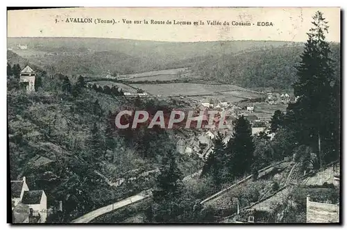 Ansichtskarte AK Avallon vue Sur La Route De Lormes Et La Vallee Du Coussin