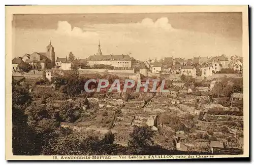 Cartes postales Avallonnais Morvan Vue Generale d&#39Avallon Prise Des Chaumes