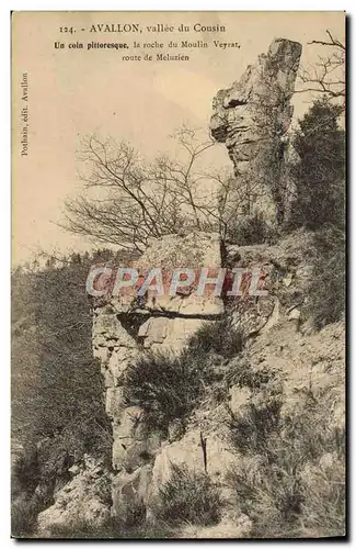 Ansichtskarte AK Avallon Vallee Du Cousin Un Coin Pittoresque la roche du moulin Veyrat route de Meluzien