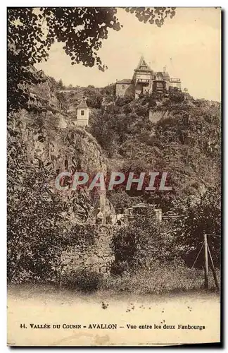 Cartes postales Vallee Du Cousin Avallon Vue Entre Les Deux Faubourgs