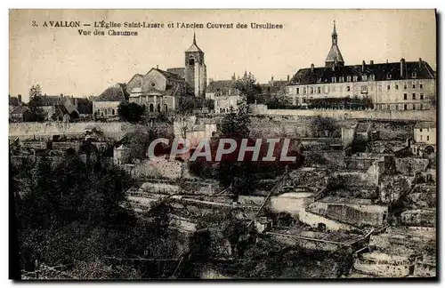 Ansichtskarte AK Avallon L&#39Eglise Saint Lazare Et l&#39ancien Couvent Des Ursulines Vue Des Chaumes