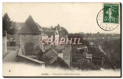 Cartes postales Avallon Vue Prise De La Rue Saint Lazare