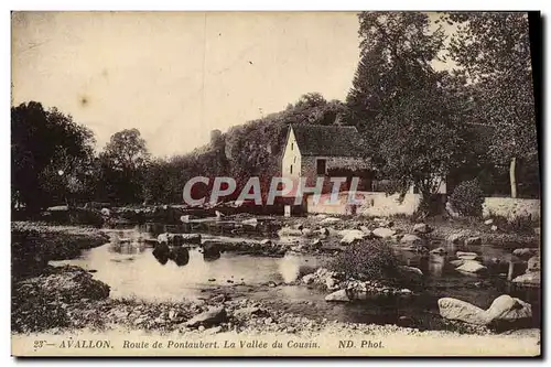 Cartes postales Avallon Route De Pontaubert La Vallee Du Cousin