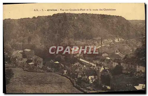 Cartes postales Avallon Vue Sur Cousin Le Pont Et La Route Des Chatelaines