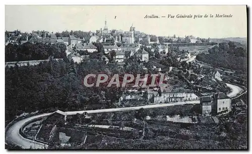 Cartes postales Avallon Vue Generale Prise De La Morlande