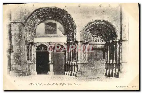 Cartes postales Avallon Portail De l&#39Eglise Saint Lazare