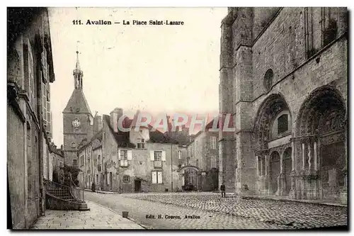 Ansichtskarte AK Avallon La Place Saint Lazare