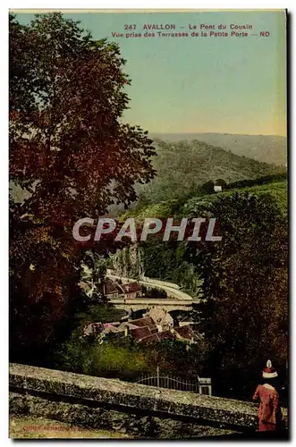 Ansichtskarte AK Avallon Le Pont Du Cousin Vue Prise Des Terrasses De La Petite Porte