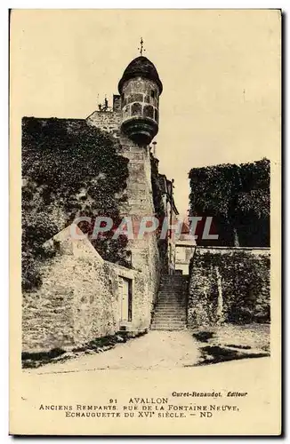 Cartes postales Avallon Anciens Remparts Rue De La Fontaine Neuve