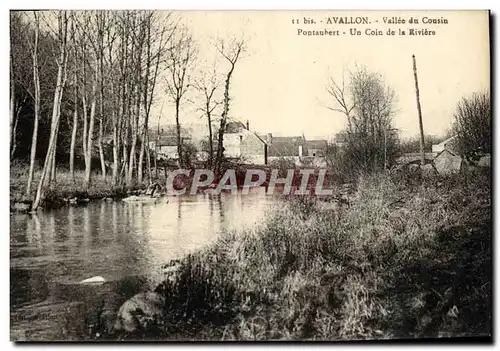 Ansichtskarte AK Avallon Vallee Du Cousin Pontaubert Un coin de la riviere