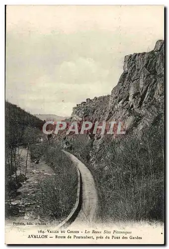 Cartes postales Avallon Route De Pontaubert Pres Du Pont Des Gardes