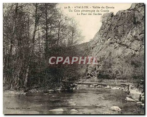 Ansichtskarte AK Avallon Vallee Du Cousin Un Coin Pittoresque Du Cousin Le pont des Gardes