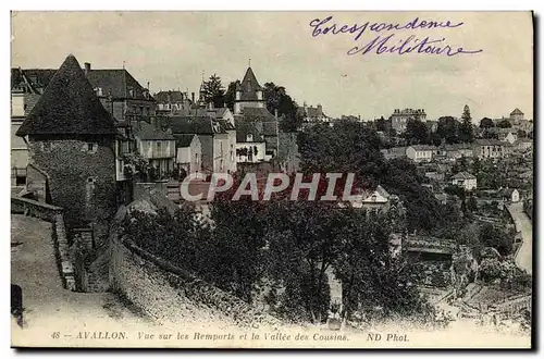 Ansichtskarte AK Avallon Vue Sur Les Remparts Et La Vallee Des Cousins