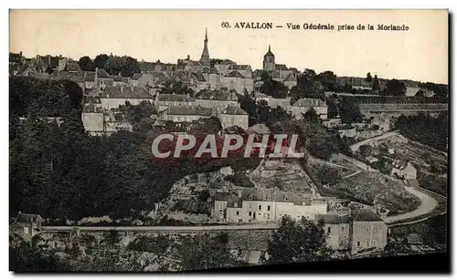 Cartes postales Avallon Vue Generale Prise De La Morlande