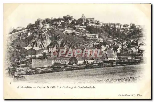 Cartes postales Avallon Vue Sur La Ville Le Faubourg De Cousin La Roche