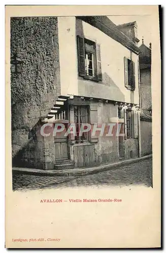 Cartes postales Avallon Vieille Maison Grande Rue