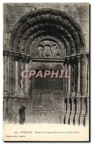 Cartes postales Avallon Portail De l'Eglise Saint Lazare